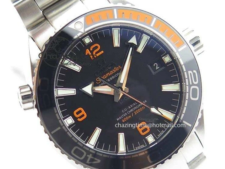 0404 Trendy 2016 Planet Ocean 43.5mm SS V6F Best Edition Black Dial On SS Bracelet A 8210